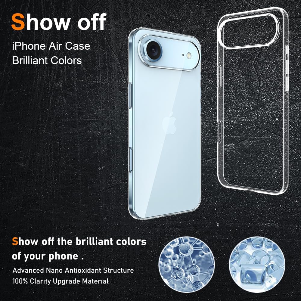 Apple iPhone Air Hülle - Transparent - Silikon-Backcover