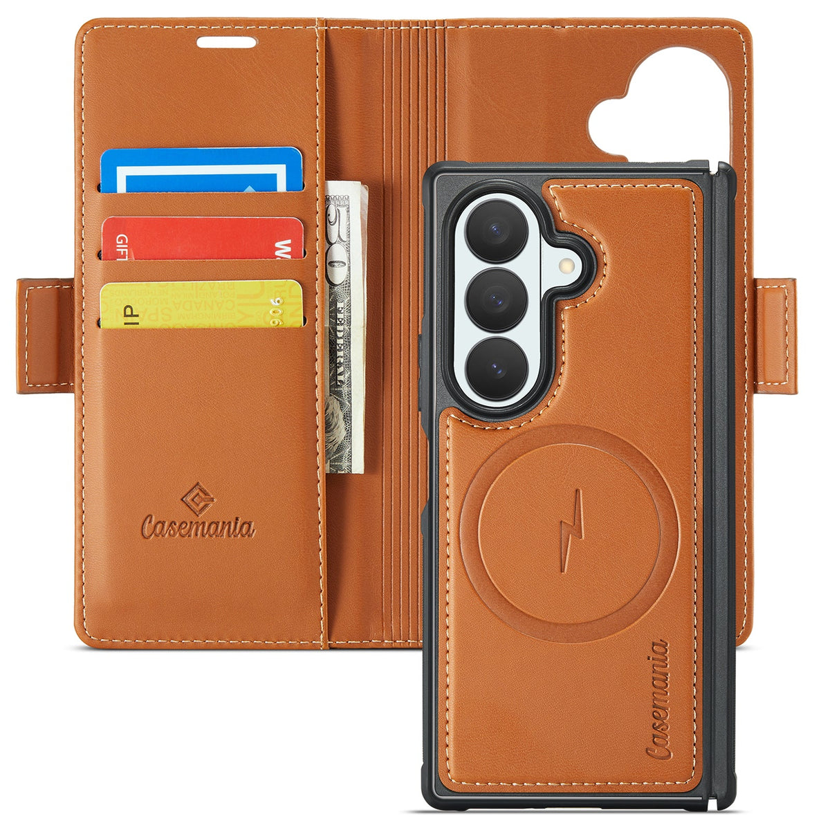 Samsung Galaxy Z Fold8 Ultra Case - Sienna Brown - 2-in-1 MagSafe Wallet Case