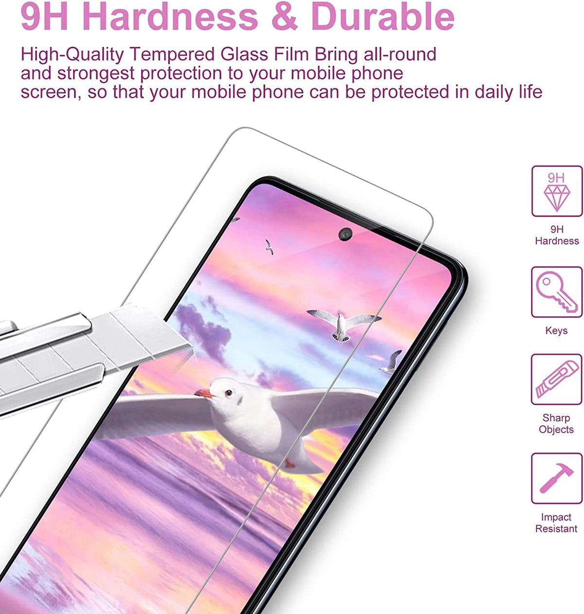 Samsung Galaxy A54 Screenprotector - Tempered Glass - 2 Stuks