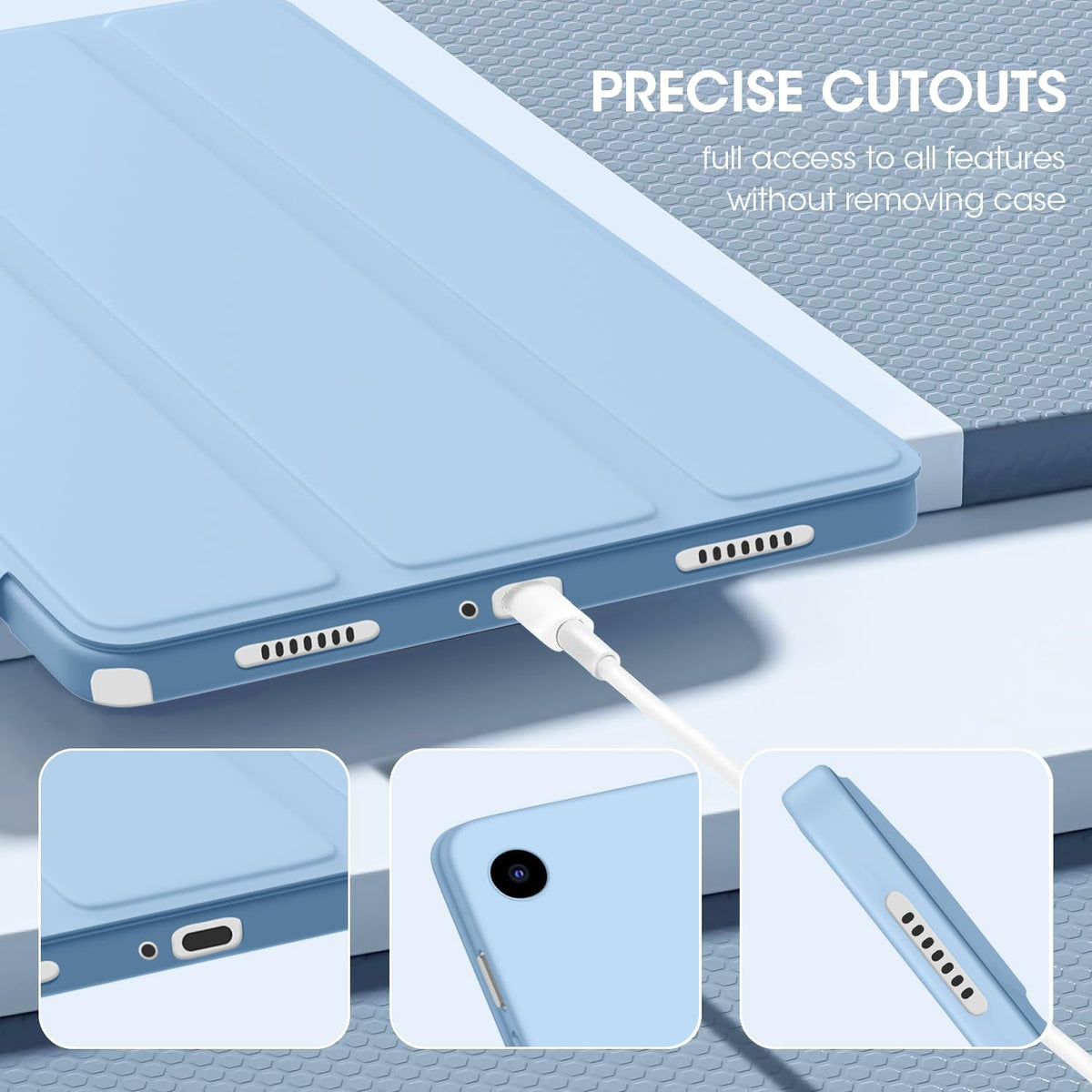 Samsung Galaxy Tab A9 Tablethoes - Licht Blauw - Smart Cover