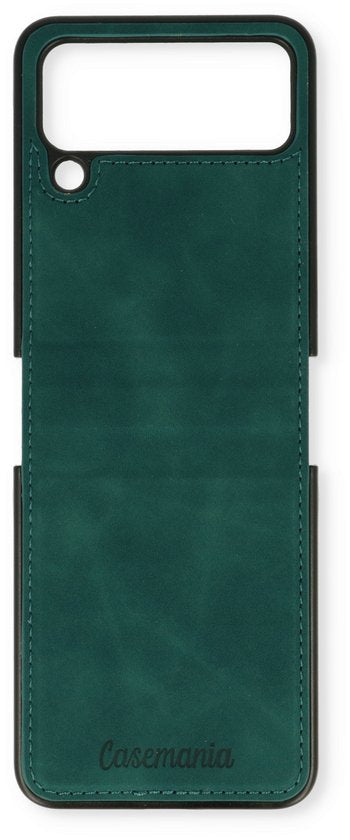 Samsung Galaxy Z Flip 4 Hoesje - Emerald Green - Kunstlederen Back Cover