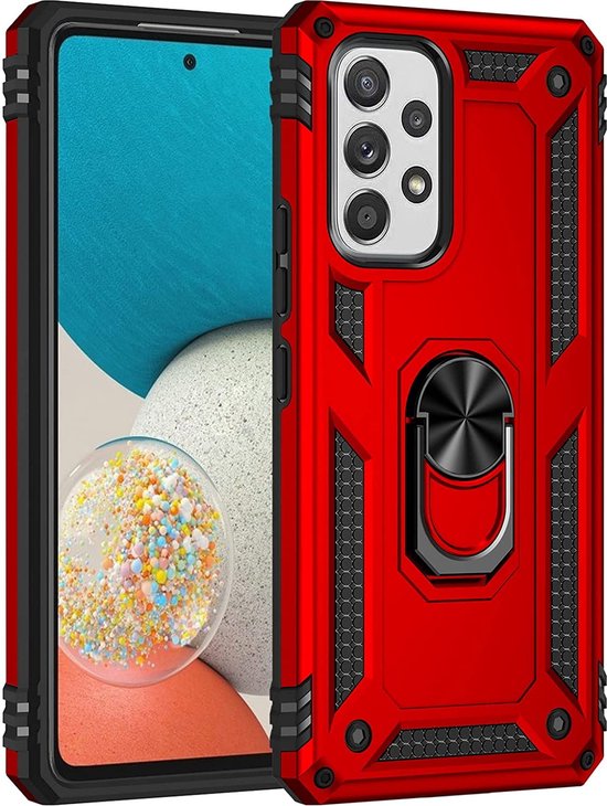 Samsung Galaxy A23 Case - Red - Armor Kickstand Back Cover