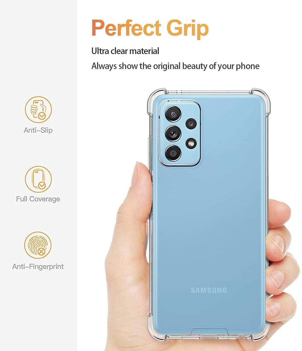 Samsung Galaxy A23 Hoesje - Transparant - Anti-Shock Back Cover