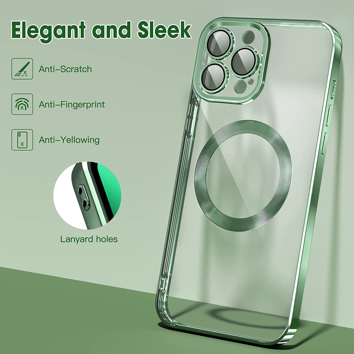 Apple iPhone 15 Pro Max Hoesje - Groen - Siliconen MagSafe Back Cover
