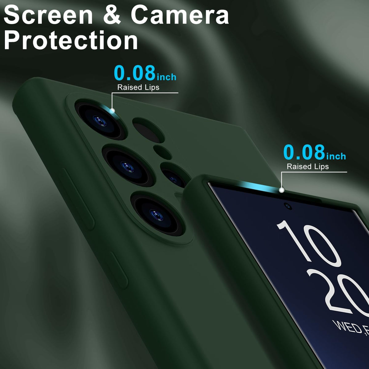 Samsung Galaxy S24 Ultra Hoesje - Groen - Liquid Siliconen Back Cover