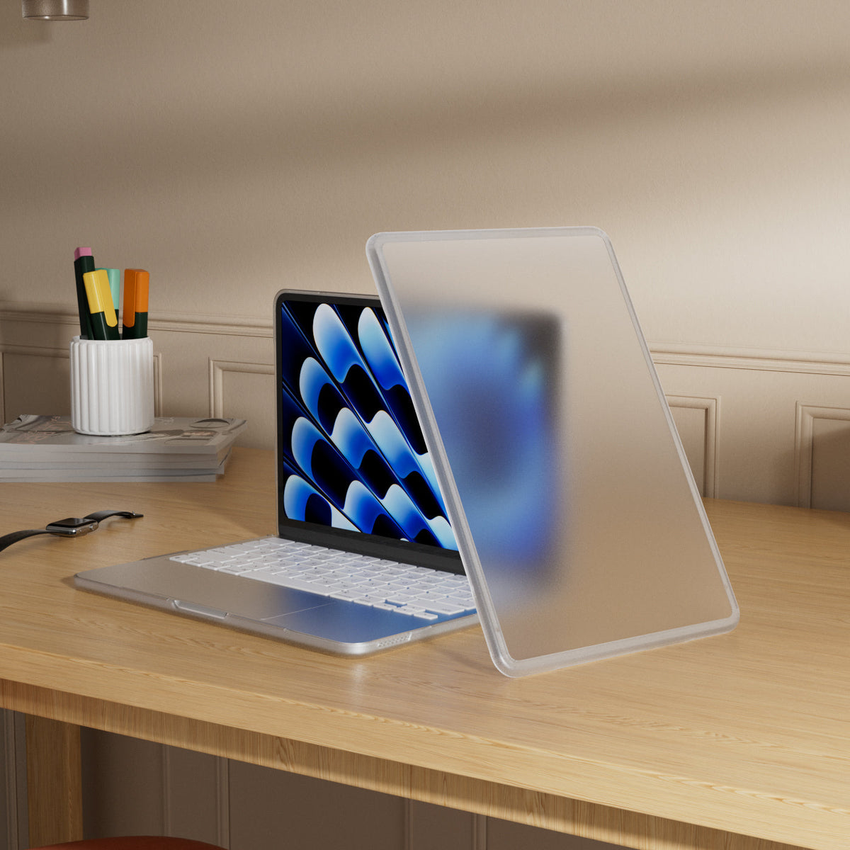 Apple MacBook Neo (13-inch) - Grau/Transparent - Stoßfeste Laptop-Hardcase mit verstärktem Rand
