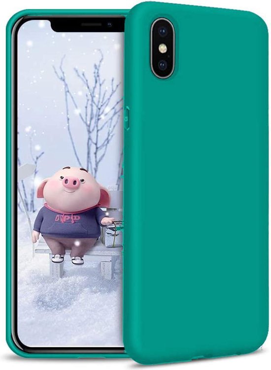 Apple iPhone X/10 Case - Turquoise - Silicone Back Cover
