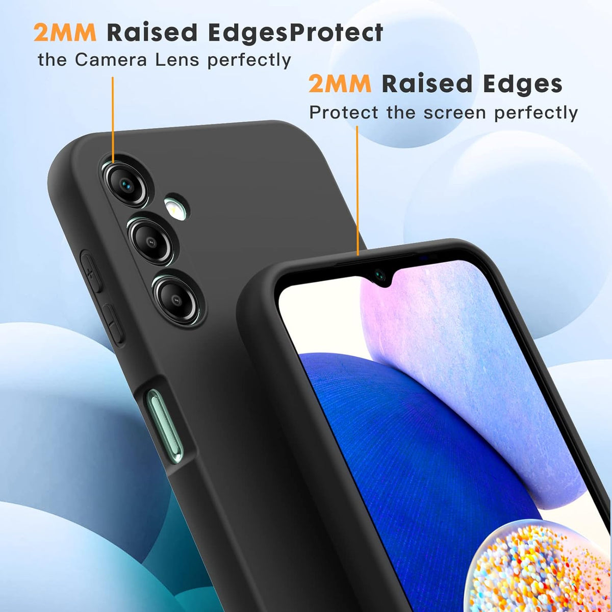 Samsung Galaxy A25 Hoesje - Zwart - Liquid Siliconen Back Cover