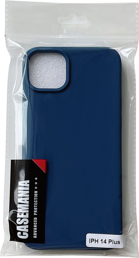 Coque pour Apple iPhone 14 Plus - Bleu Foncé - Dos en Silicone Mat