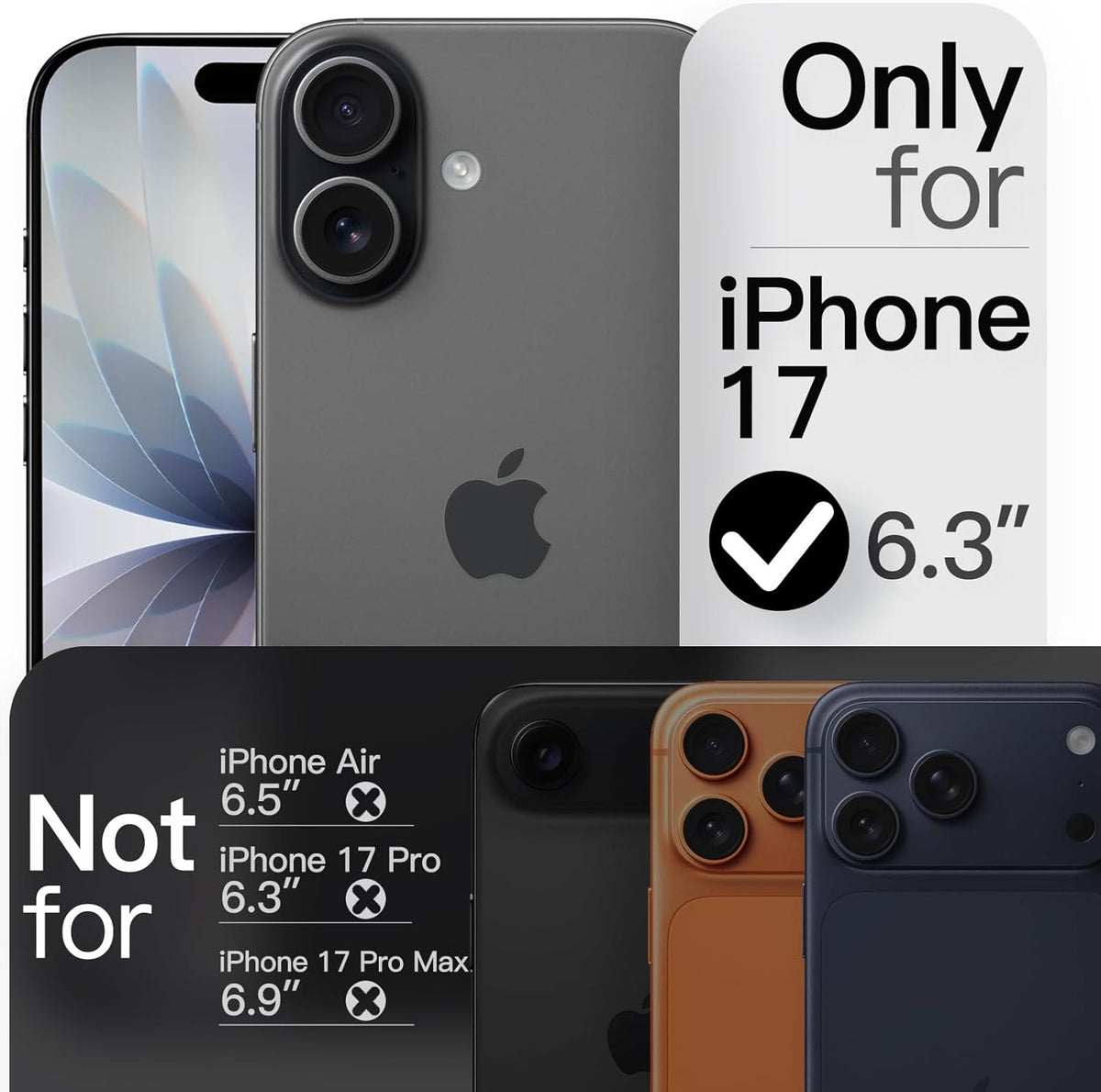Apple iPhone 17 Case - Black - Silicone Back Cover