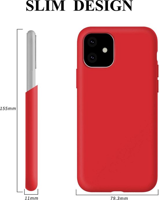 Apple iPhone 11 Hoesje - Rood - Siliconen Back Cover