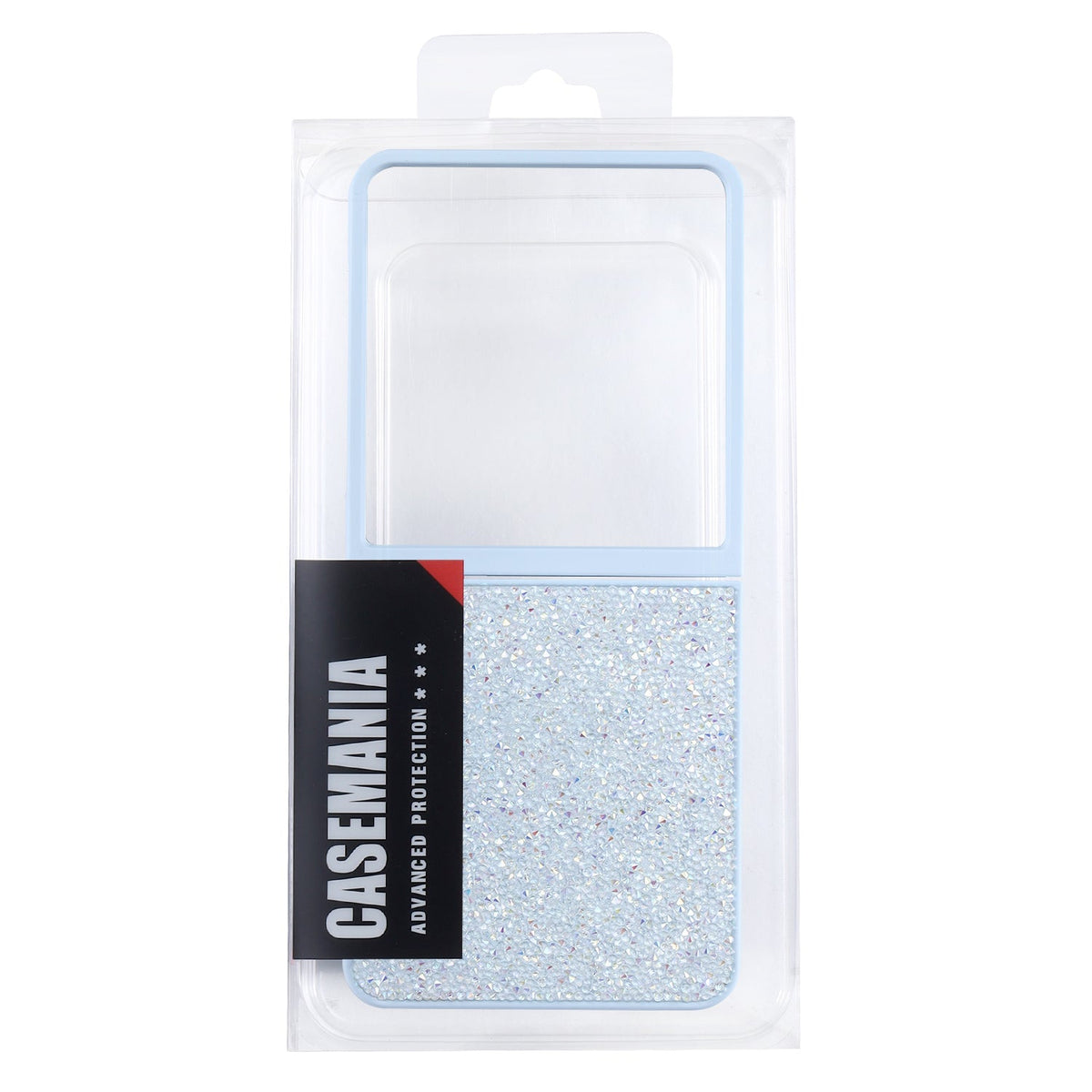 Samsung Galaxy Z Flip 7 Hoesje - Licht Blauw - Diamant Glitter Back Cover