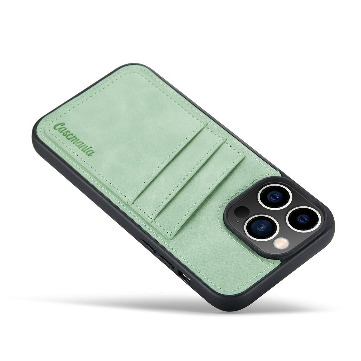 Apple iPhone 14 Pro Max Hoesje - Pistache Green - Back Cover met Pasjeshouder
