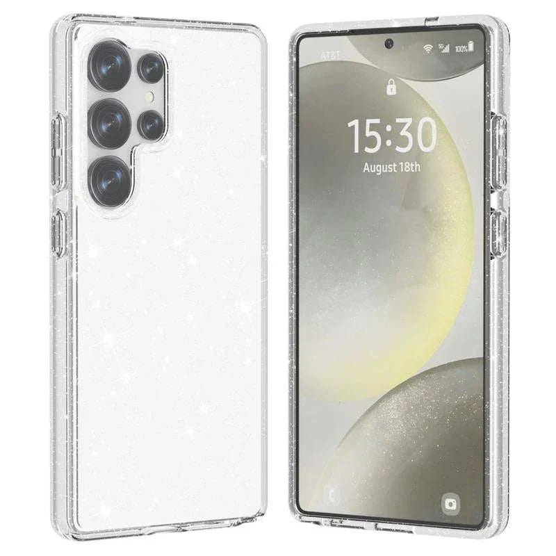Samsung Galaxy S25 Ultra Hoesje - Zilver - Glitter Back Cover