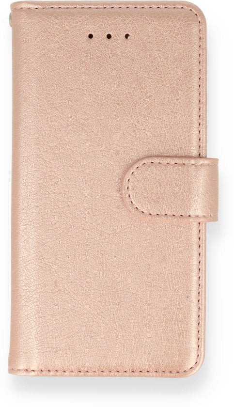 Apple iPhone SE (2020) Hülle - Roségold - Luxus Klapphülle mit Kartenfach