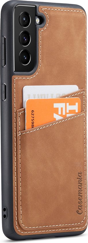 Samsung Galaxy S22 Plus Hoesje - Sienna Brown - Back Cover met Pasjeshouder