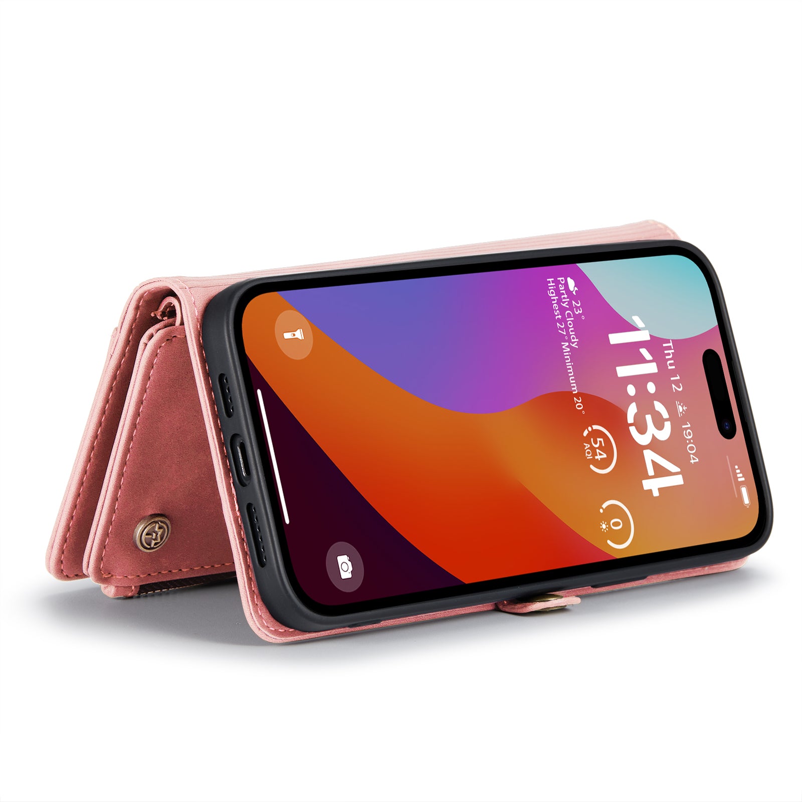 DECA | Portemonnee Book Case met Extra Vakken | Pale Pink