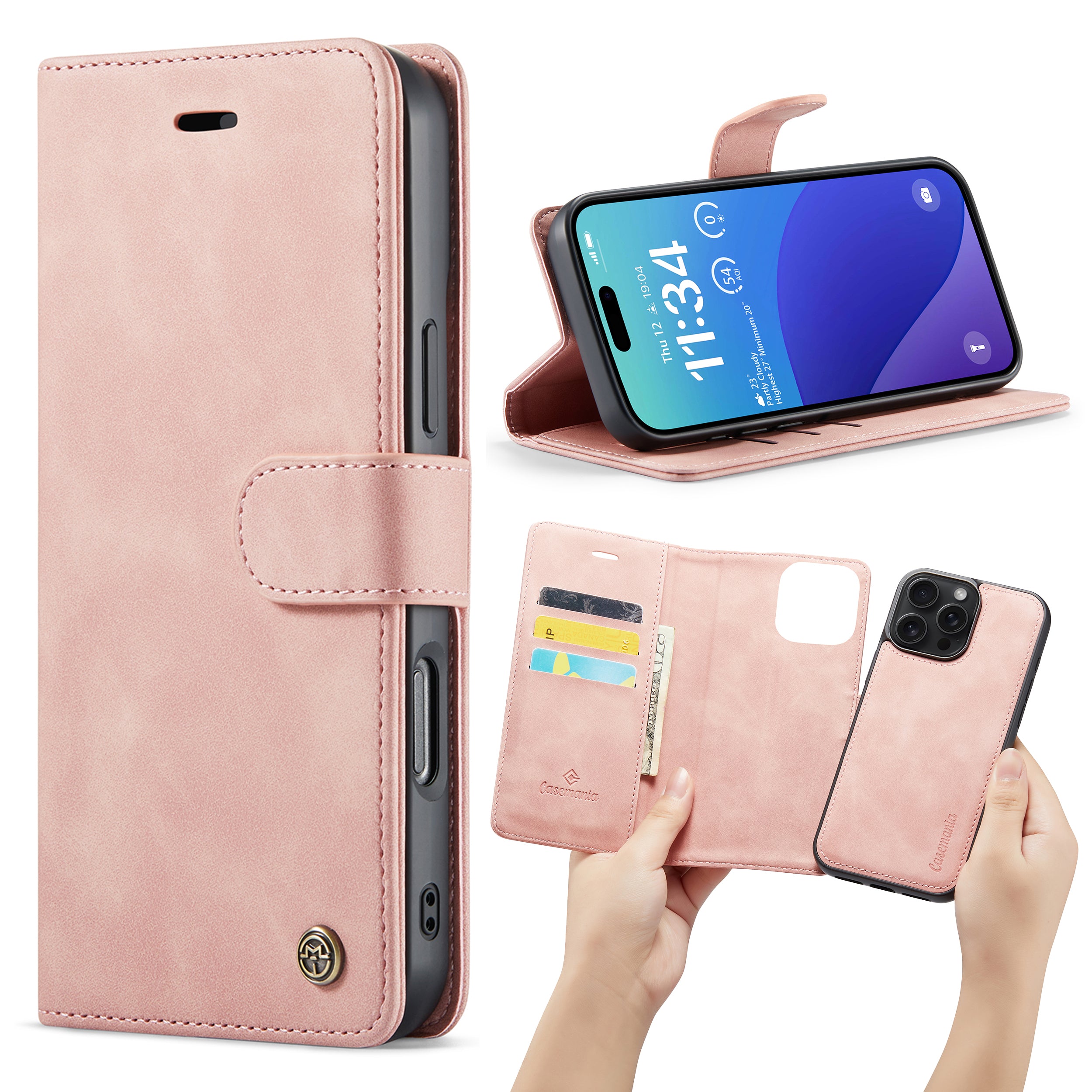 Snap Original | Magnetische 2-in-1 Klapphülle | Pale Pink