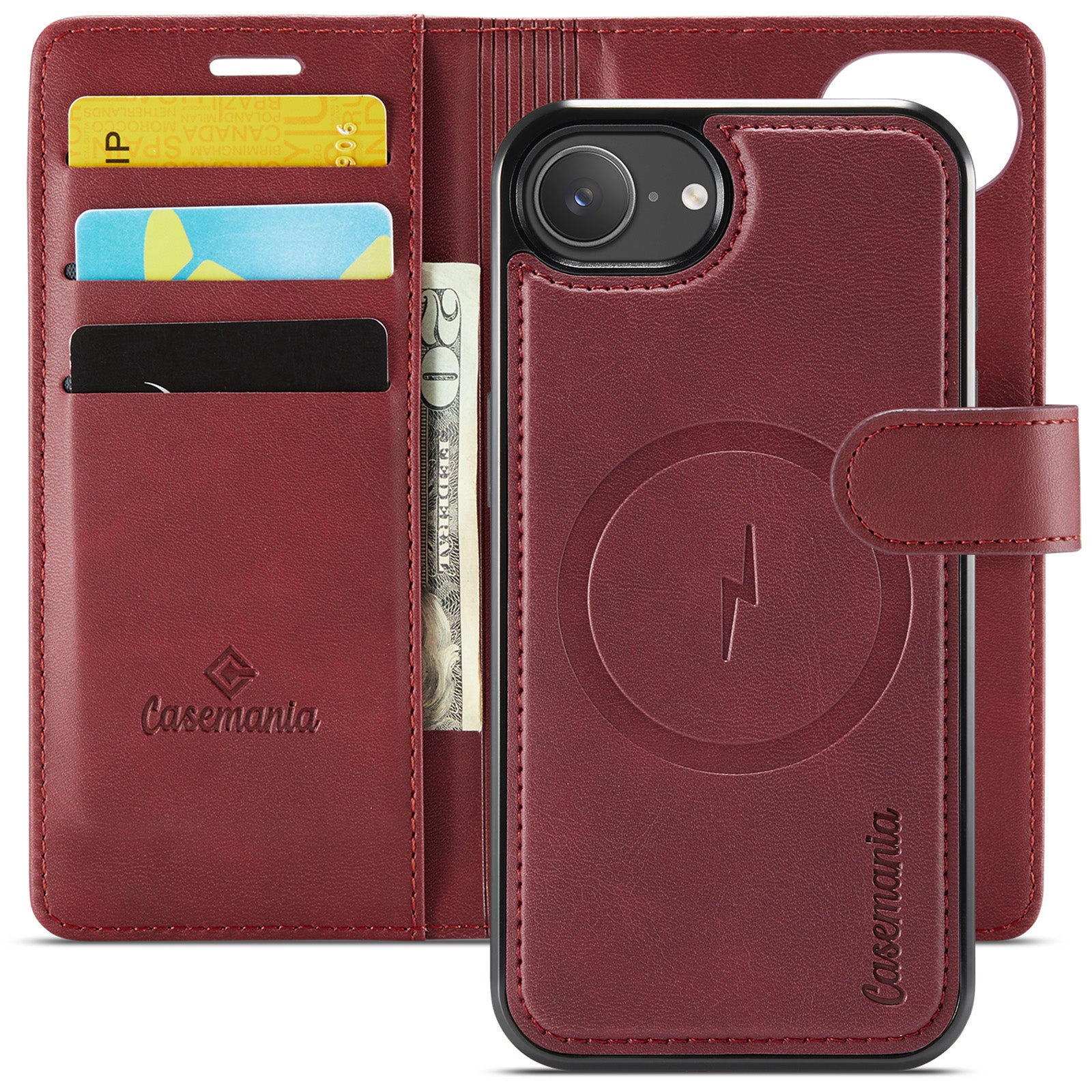 Snap Magnet | MagSafe-Compatibel 2-in-1 Bookcase | Burgundy Red