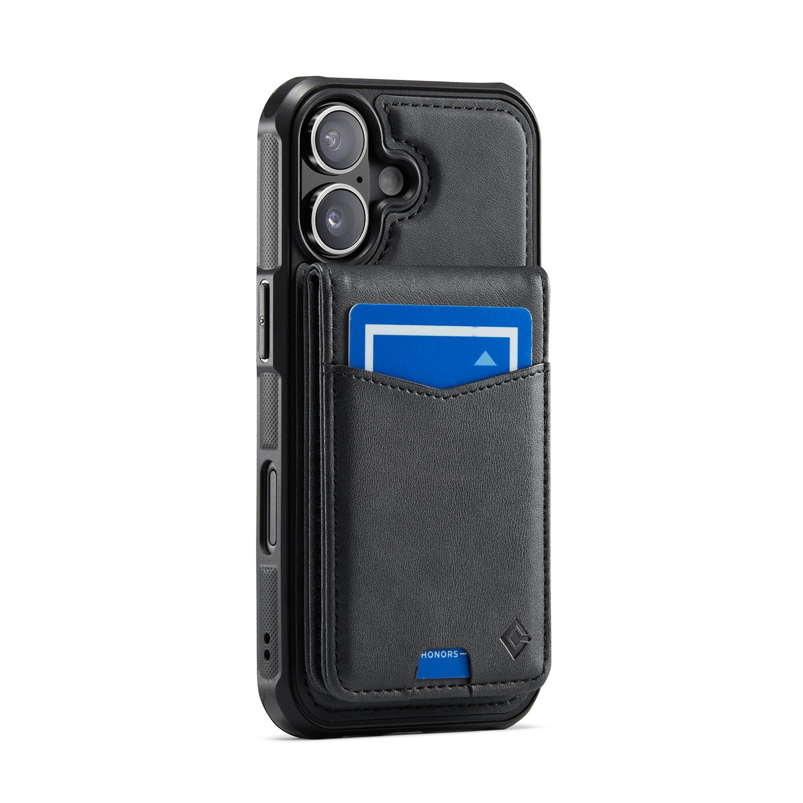 Hochwertige 2-in-1-Rückseite | Abnehmbarer Ständer mit Brieftaschenfunktion | für Apple iPhone