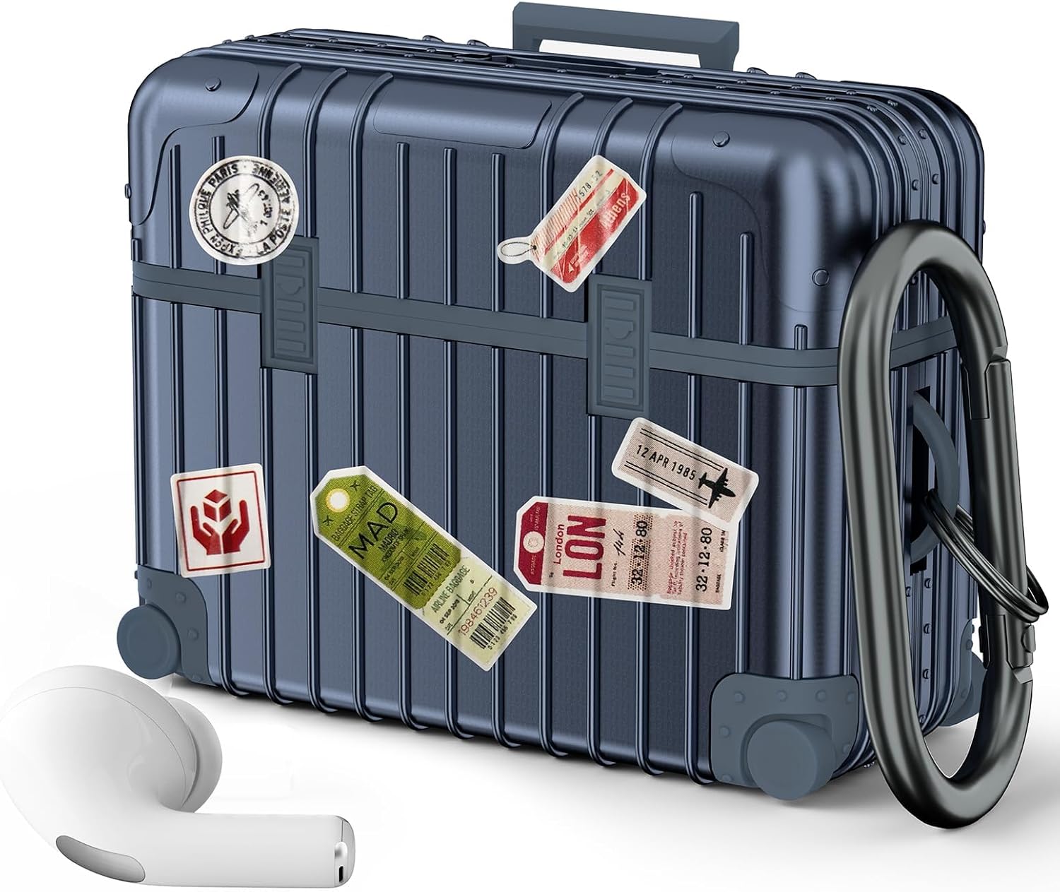 Koffer | Airpods Hoesje | Donker Blauw