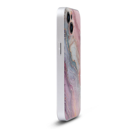 Apple iPhone 14 Case - Pink - Marble Glitter MagSafe Back Cover
