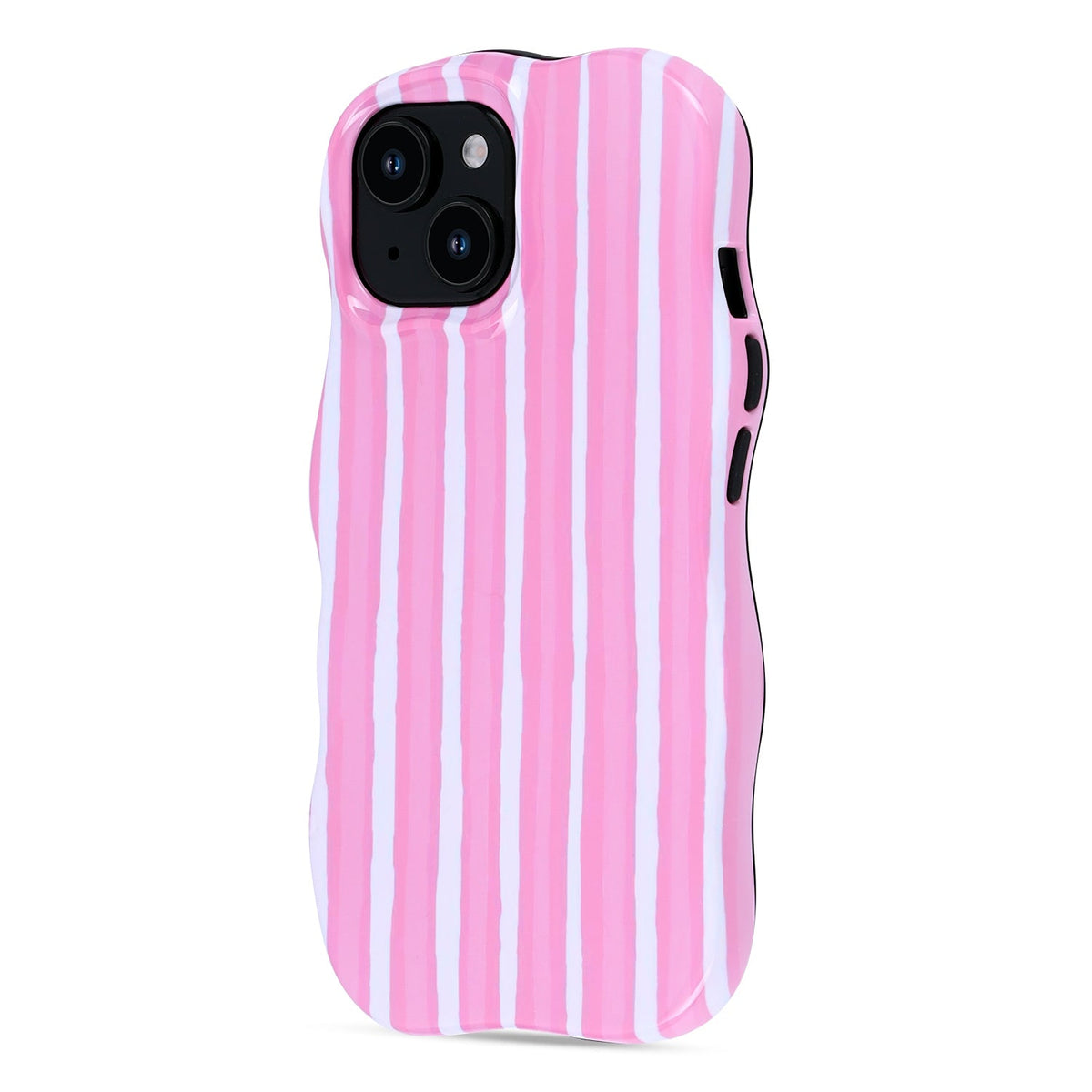 Apple iPhone 12 Hoesje - Roze - Wave Edge Back Cover