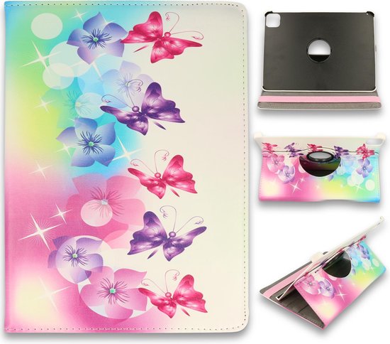 Apple iPad Air 4 10.9 (2020) Tablet Case - Flowers and Butterflies - Rotating Folio Case