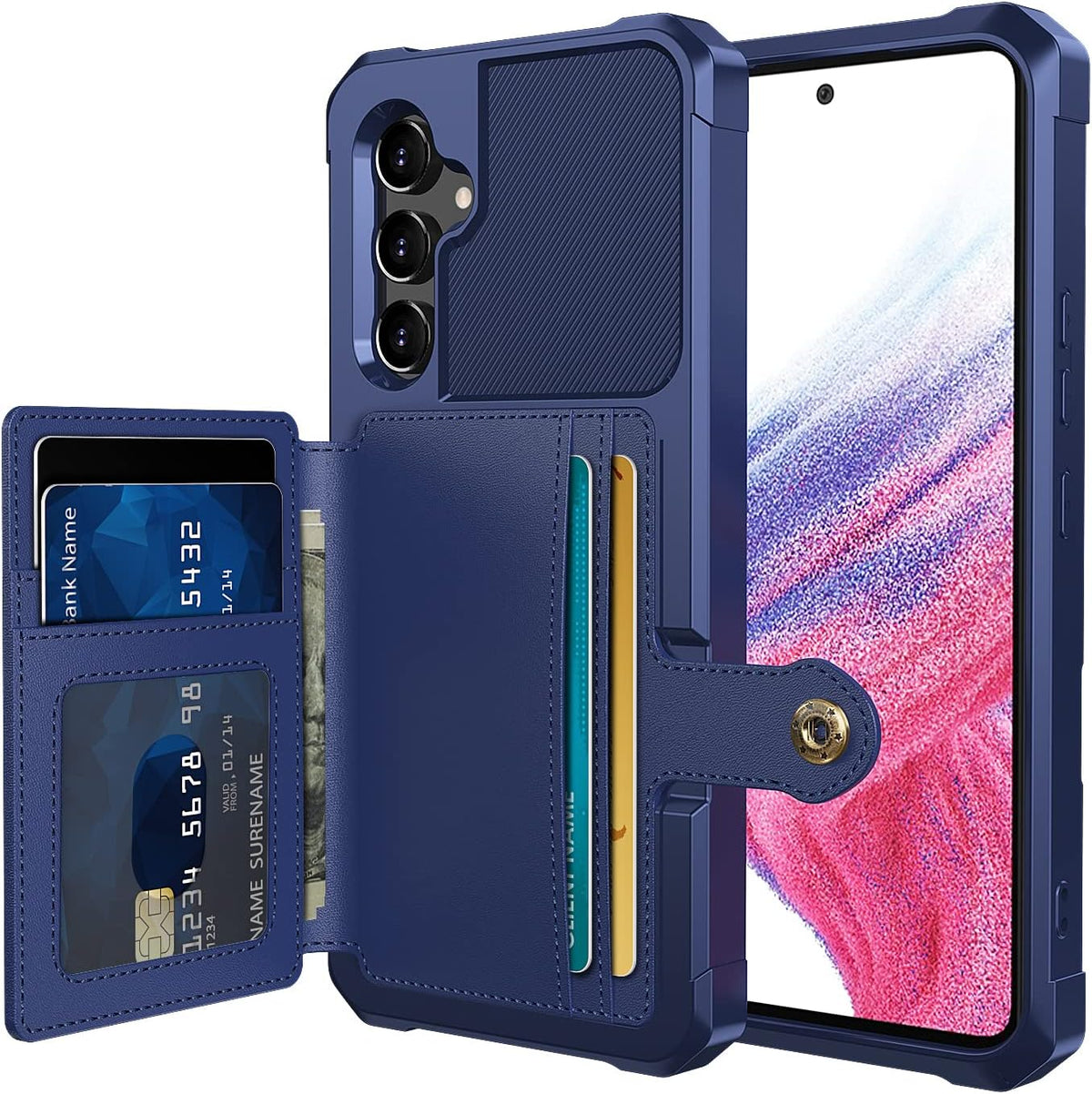 Samsung Galaxy A14 Hoesje - Blauw - RFID Back Cover