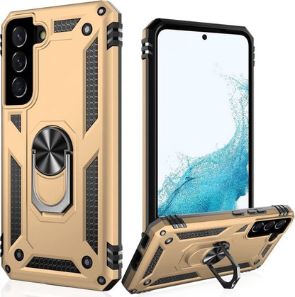 Samsung Galaxy S22 Hoesje - Goud - Armor Kickstand Back Cover