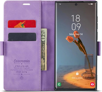 Samsung Galaxy S22 Ultra Hoesje - Bright Lila - Dunne Bookcase