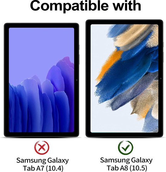 Samsung Galaxy Tab A8 2021 Screenprotector - Full Cover - 3 Stuks