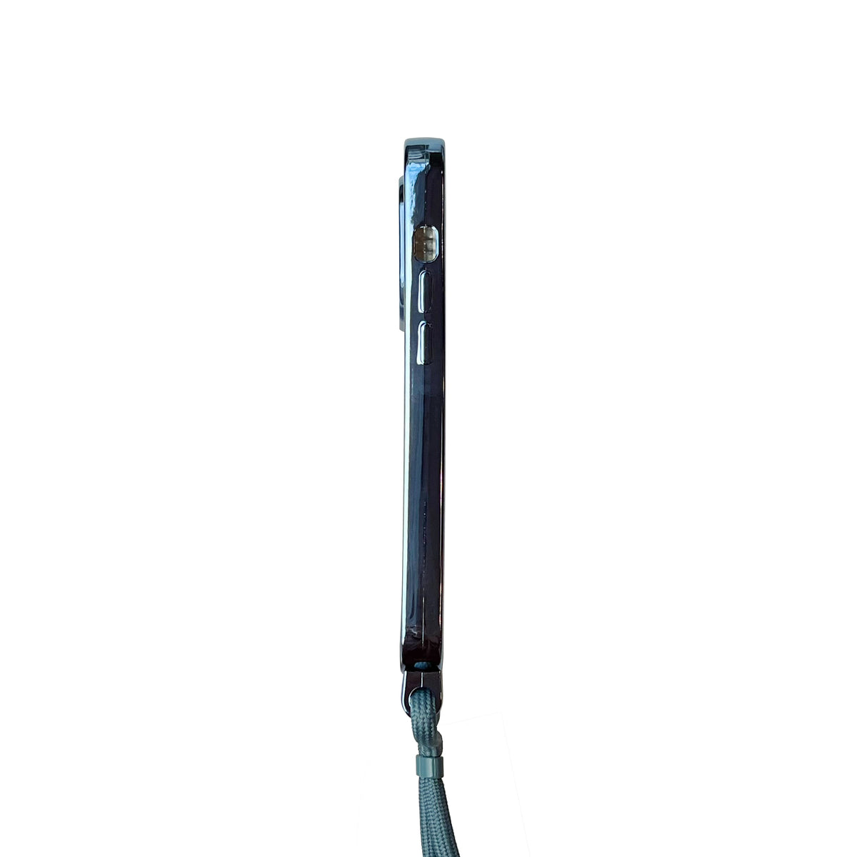 Apple iPhone 14 Pro Hoesje - Blauw - Siliconen MagSafe Back Cover met Telefoonkoord