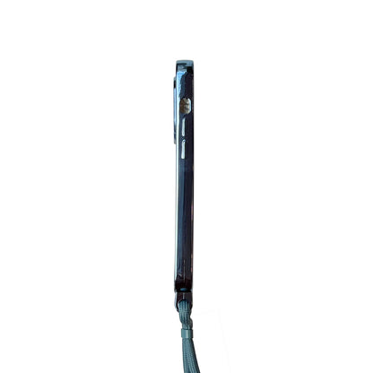 Apple iPhone 14 Pro Hoesje - Blauw - Siliconen MagSafe Back Cover met Telefoonkoord