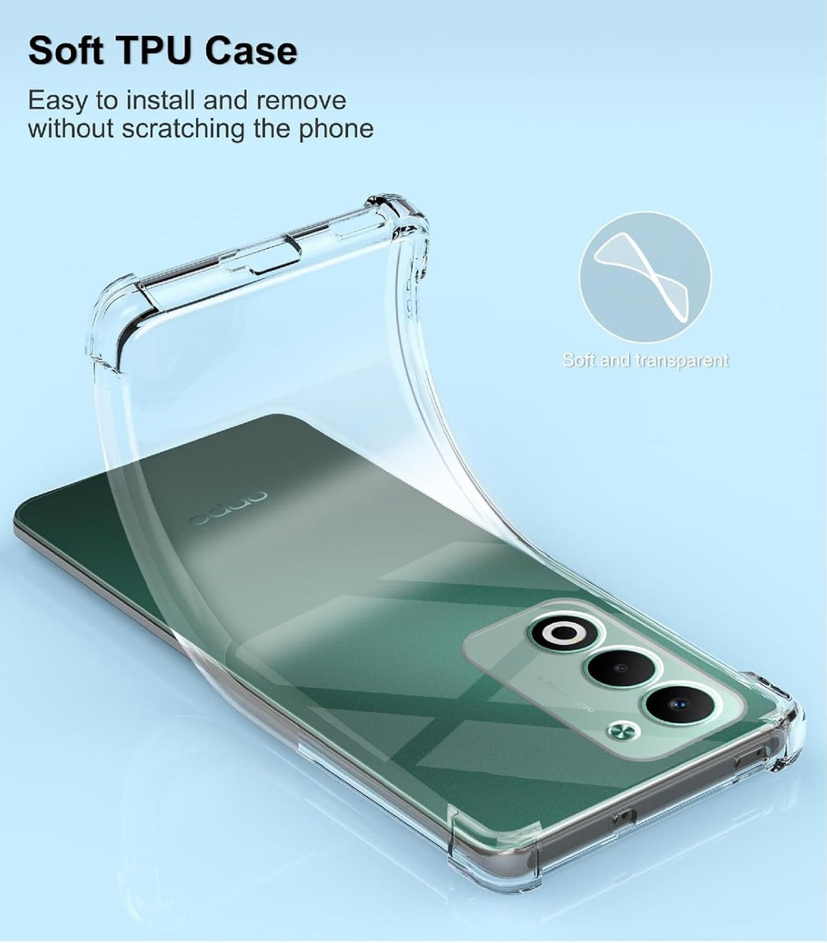 Oppo A5 5G / A5M Hoesje - Transparant - Anti-Shock Back Cover