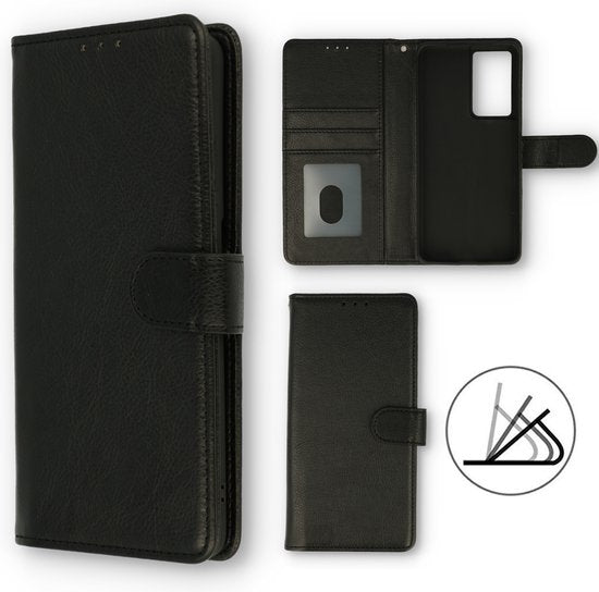 Samsung Galaxy S22 Ultra Hoesje - Zwart - Luxe Bookcase