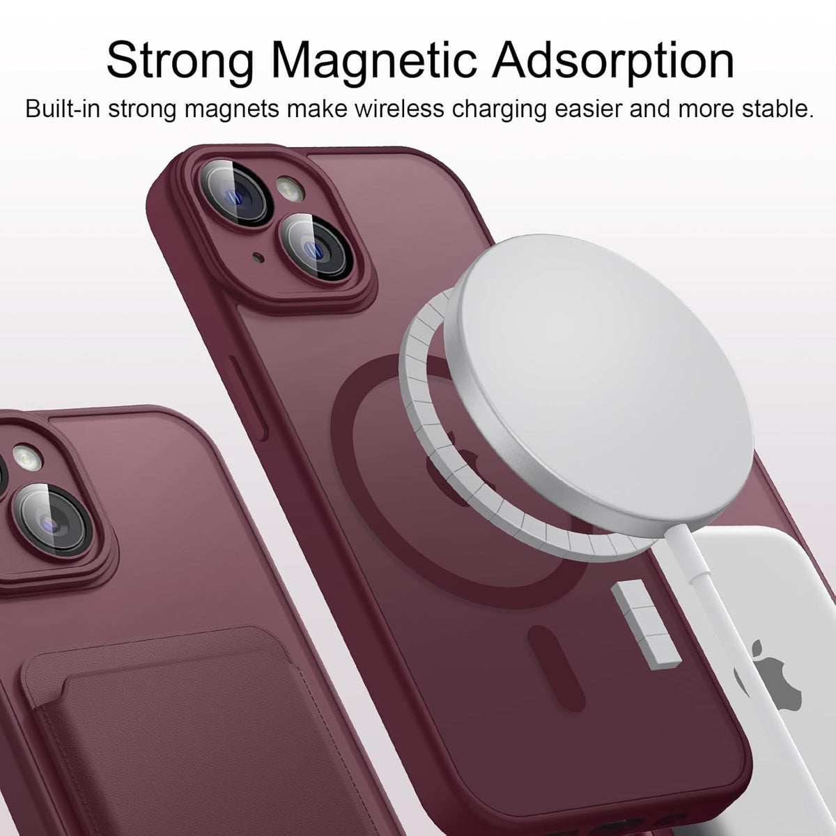 Coque Apple iPhone 13 - Rouge Bordeaux - Matte Armor MagSafe Back Cover