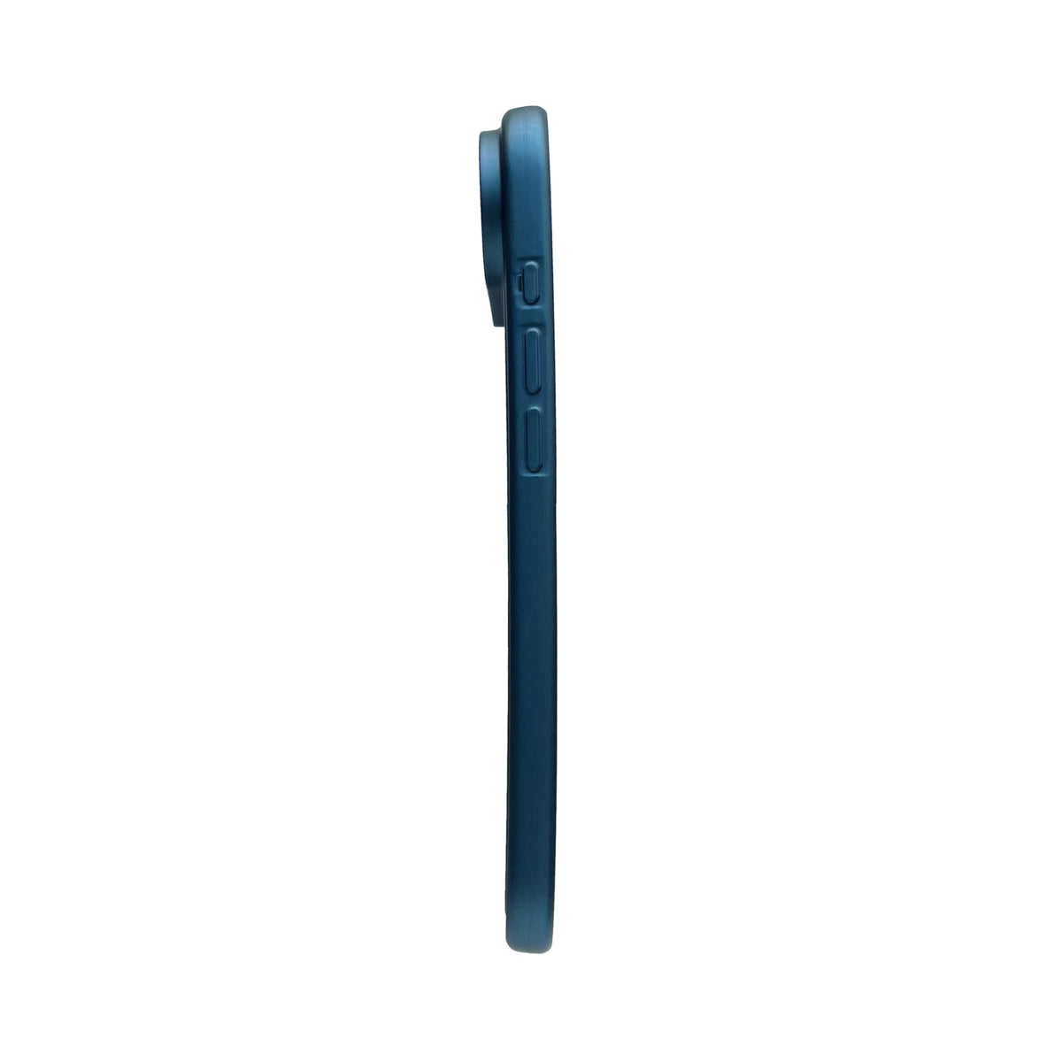 Apple iPhone Air Hoesje - Metallic Blauw - Matte Siliconen MagSafe Back Cover