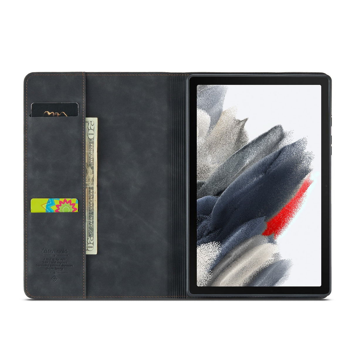 Samsung Galaxy Tab S6 Lite Tablet Case - Charcoal Gray - Folio Case with Card Holder