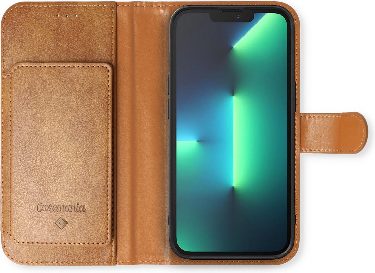 Apple iPhone 14 Hoesje - Bruin - 2 in 1 MagSafe Bookcase met 10 Kaart Vakken