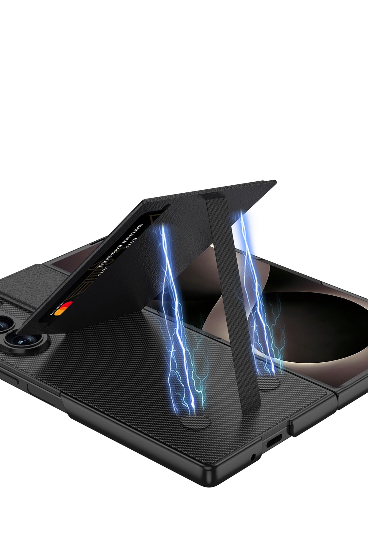 Samsung Galaxy Z Fold8 Ultra Hoesje - Wit - Portemonnee Cover met Ingebouwde Screenprotector en Kickstand