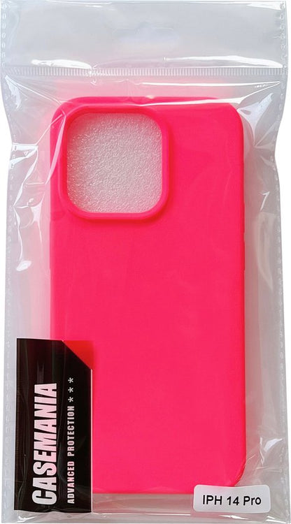 iPhone 14 Pro Hoesje - Neon Roze - Strong Siliconen Back Cover