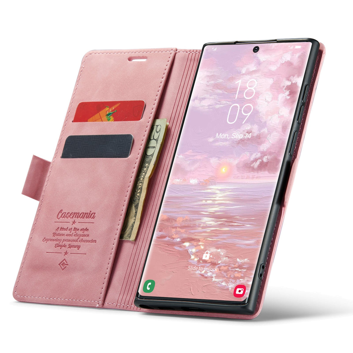 Samsung Galaxy S25 Ultra Hoesje - Pale Pink - Dunne Bookcase