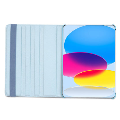 iPad A16 Tablet Case - Aqua Blue - Rotating Folio Case