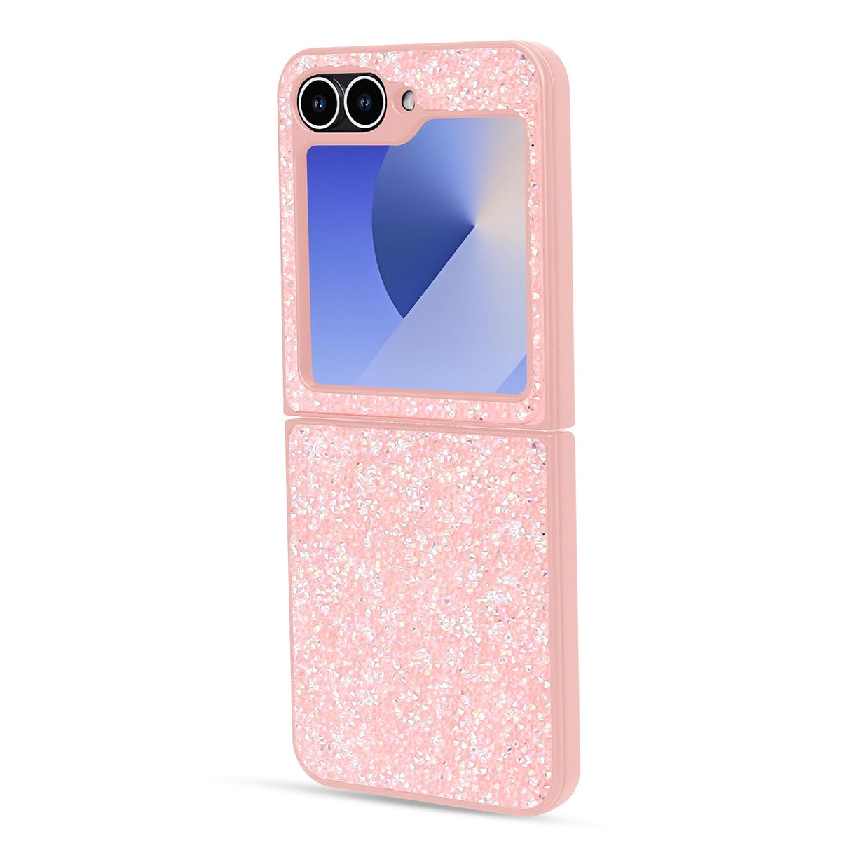 Samsung Galaxy Z Flip 6 Hoesje - Roze - Diamant Glitter Back Cover