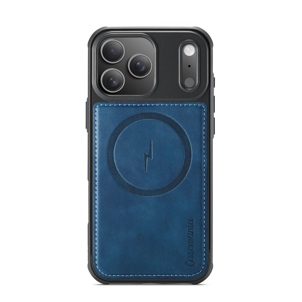 Apple iPhone 17 Pro Max Hoesje - Navy Blue - Kunstleer MagSafe Back Cover