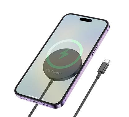 Hoco 15W Wireless Charger for MagSafe - Black