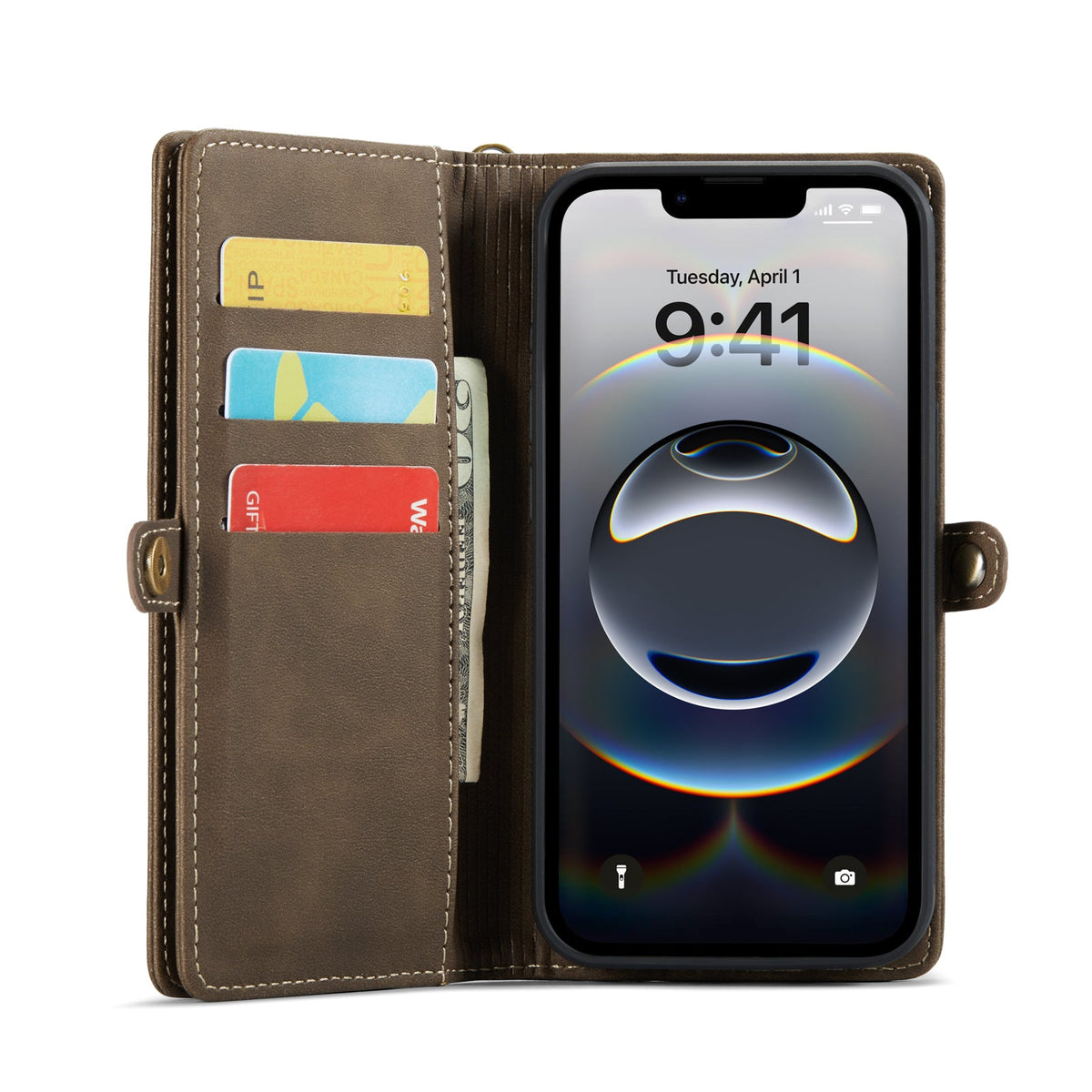 Apple iPhone Air Hoesje - Sienna Brown - Luxe 2 in 1 Bookcase met 10 Kaart Vakken en Polskoord