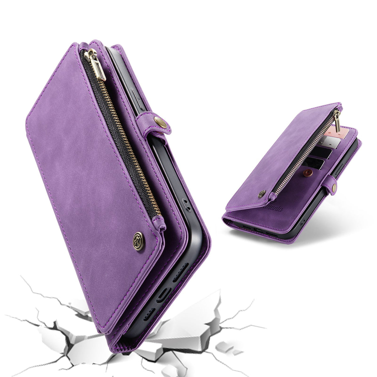 Apple iPhone 15 Pro Max Hoesje - Pastel Pink - Luxe MagSafe Bookcase met Rits en Telefoonkoord