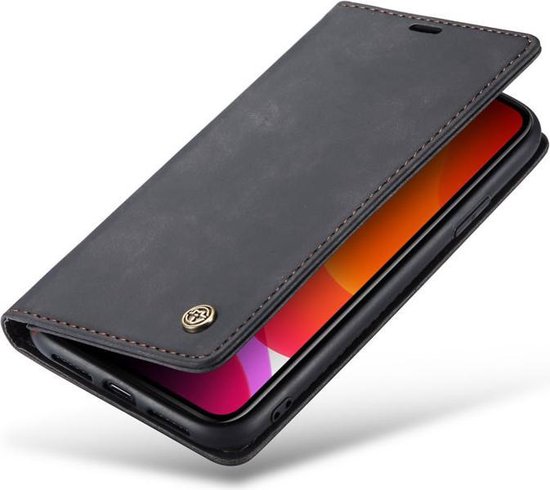 Apple iPhone 12 Mini Hoesje - Charcoal Gray - Dunne Bookcase